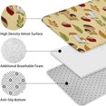 thumbnail image 5 of Colorful Mushroom Berry Leaf Beige Pattern Bathroom Rugs Sets 3 Piece,Toilet Cover Set,Absorbent Non Slip Bathroom Mats Sets with U-Shaped Contour Rug Toilet Rug Set, 5 of 5