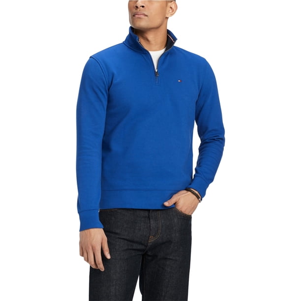 Tommy Hilfiger - Sudadera con cremallera para hombre, color azul, XS