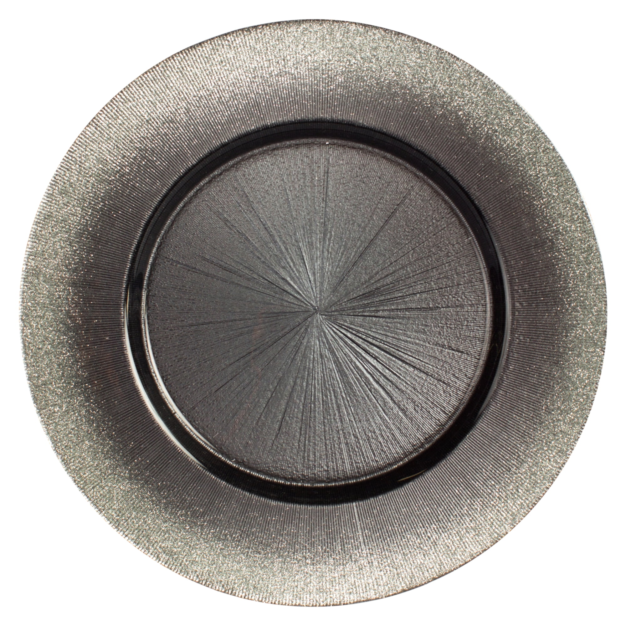 Set/12 RITZ Taupe Glass Charger Plates 