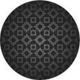 thumbnail image 1 of Ahgly Company Machine Washable Indoor Round Transitional Midnight Gray Area Rugs, 3' Round, 1 of 7