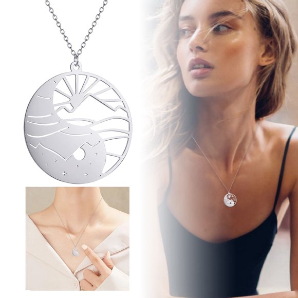 iTNHFP Custom Necklace for Women Trendy Geometric Pendant Necklace Specially Designed for Fashionable Women An Excellent Fashion Present Showcasing Unique Charm