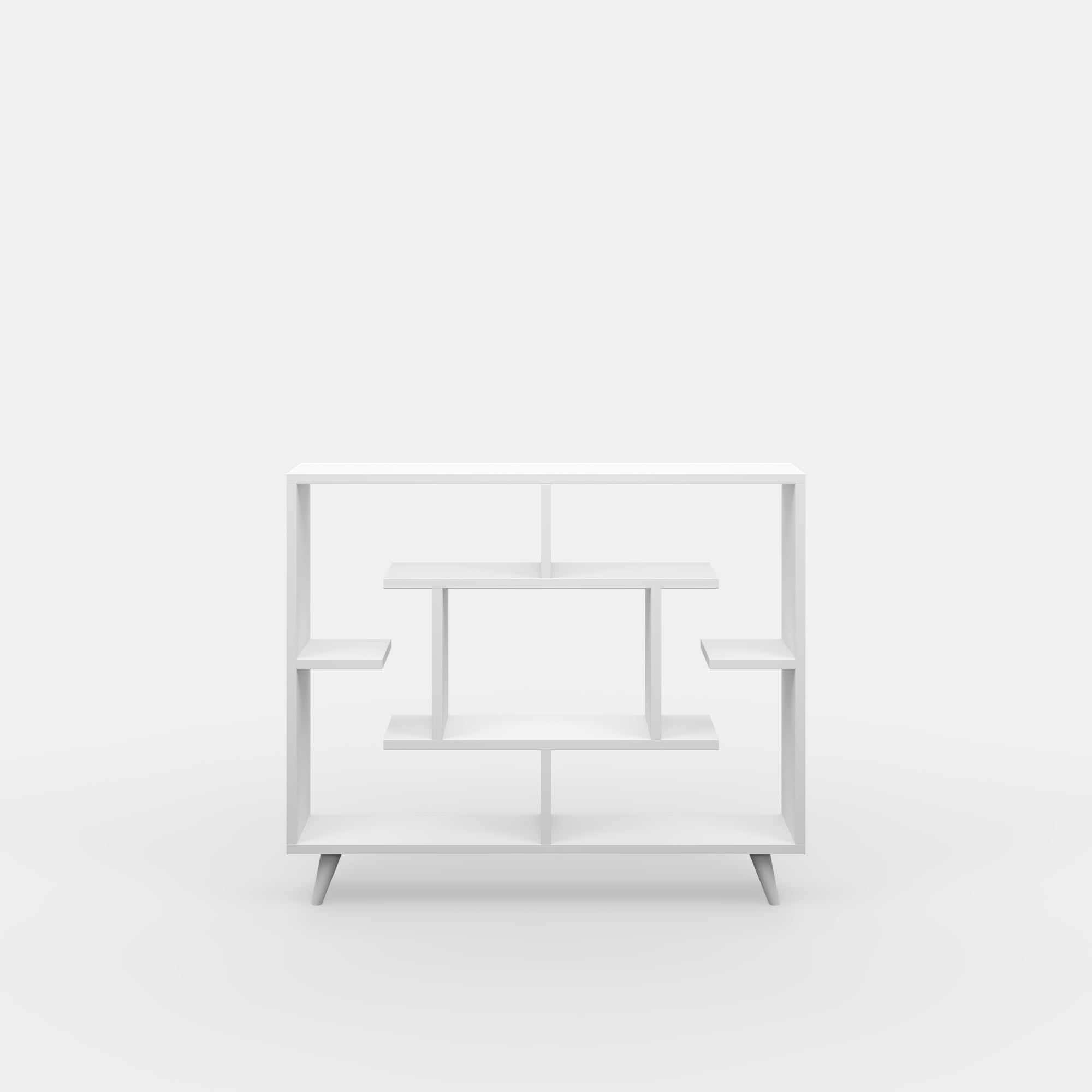 Ada Home Decor 3 Shelf Bookcase Multiple Tier Open Shelf,Small Book Shelves, White