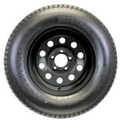 Trailer Tire On Black Wheel Modular Rim ST205/75D15 LRC 5 Lug On 4.5 15 x 5