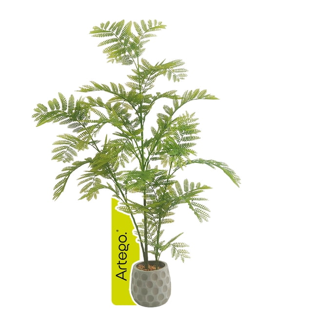Planta artificial moderna con maceta decorativa Real Style Jacaranda de 120cm de alto Artego para hogar sala comercio oficina