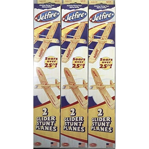 14 Guillow #32 Jetfire Twin Pack Balsa Wood Toy Airplanes (28 planes total)
