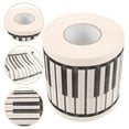 thumbnail image 3 of 1 rollo de papel higiénico decorativo, rollo de papel higiénico con patrones de Piano, rollo de papel tisú para baño, 3 of 5