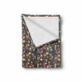 thumbnail image 2 of Leaves Soft Flannel Fleece Throw Blanket, Colorful Foliage Illustration with Birds and Flowers Autumn Season Composition, Cozy Plush for Indoor and Outdoor Use, 50" x 70", Multicolor, by Ambesonne, 2 of 6