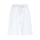 thumbnail image 5 of Pantalones de la Cintura Elástica de las Mujeres Medio Pantalones Cortos Botones de la Cintura Elástica de Verano Lino Bolsillos Pantalones, Lino de Algodón, 5 of 8