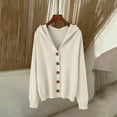 thumbnail image 5 of BILIKEYU Women's Solid Color Button Knitted Sweater Cardigan, Fall Outfits, Womens Cardigan, Women Fall Clothes, 5 of 5