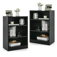thumbnail image 1 of Costway 2 PCS 3-Tier Bookcase Open Multipurpose Display Rack Cabinet with Adjustable Shelves Black, 1 of 10