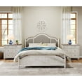 thumbnail image 3 of Set of 2 Nightstand with 6 Drawers, Large 6 Drawers Wooden Bedside Table Night Stand, Farmhouse Wide Sofa Side End Table Chest of Dresser for Living Room, Bedroom, Rustic White, 3 of 7