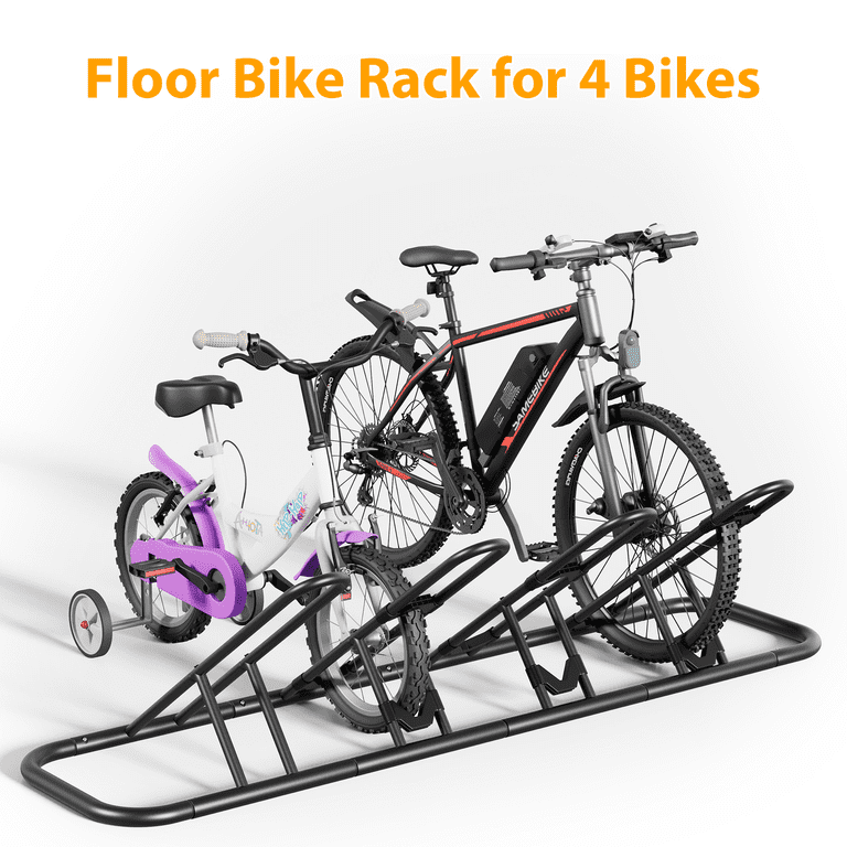 4-Bike Floor Parking Rack For Indoor And Outdoor photo 2