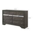 thumbnail image 4 of Benjara Transitional Style 9 Drawer Wooden Dresser with Bracket Feet, Gray, 4 of 5