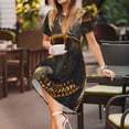 thumbnail image 3 of Easygdp Cool Sunglasses Elephant Art para Vestido Transpirable de Mujer, Vestido Suelto de Manga Corta con Pliegues y Bolsillos para el Verano, 3 of 6