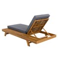 thumbnail image 6 of Outdoor Chaise Lounge Set with Water-Resistant 4 Inch Thick Cushions and Adjustable Backrest, Portable Sun Lounger for Beach Pool Camping, Dark Gray Teak, 6 of 7