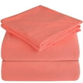 thumbnail image 2 of Mellanni Jersey Sheet Set 3 Piece 100% Cotton Deep Pocket Bed Sheets and Pillowcase, Twin, Coral, 2 of 9