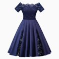 Women's Plus Size Wedding Guest Dresses Short Sleeve Lace One Shoulder