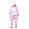 thumbnail image 2 of BIFINI Pink Rabbit Adult Halloween Cosplay Hooded Animal Costume Pajamas L, 2 of 4