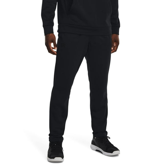Pantalón Under Armour ArmourFleece de pernera recta para hombre, color negro