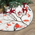 thumbnail image 3 of FMSHPON Bullfinches Sitting on Branch Xmas Christmas Tree Skirt Stand Mat for Holiday Party Decoration Indoor Outdoor 36 inches, 3 of 3