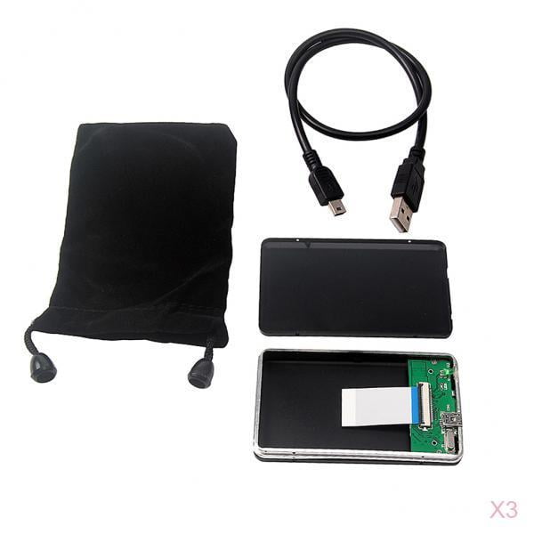 TISHITA 3x ZIF CE 40pins HDD Enclosure to USB 2.0 External Case Hard Disk Drives 1.8''