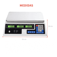 thumbnail image 5 of Báscula Comercial Digital 40 Kg Recargable Plateado, 5 of 5
