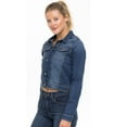 thumbnail image 5 of Notus Fashion Women’s Premium Button-Down Denim Jacket - Elegant Comfort Soft, Stylish, and Versatile Long Sleeve Jean Jacket Mid Blue L, 5 of 7