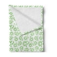 thumbnail image 2 of Alien Soft Flannel Fleece Throw Blanket, Abstract Doodle of Otherworldly Beings Floating in the Void Hand Drawn, Cozy Plush for Indoor and Outdoor Use, 60" x 80", Lime Green, by Ambesonne, 2 of 5