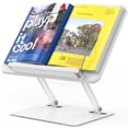 thumbnail image 1 of Soporte para libros BESIGN BS01 ajustable para tablet y portátil, color blanco, 1 of 8