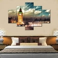 thumbnail image 3 of TISHIRON 5PCS Framed Canvas Wall Art Set,60"x40" Houses of Parliament and Big Ben Canvas Art Decor, 3 of 7