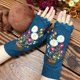 thumbnail image 1 of Guantes de mujer Guantes de invierno Guantes de punto Guantes cálidos de terciopelo bordados Guantes de exterior Guantes de mujer, 1 of 5