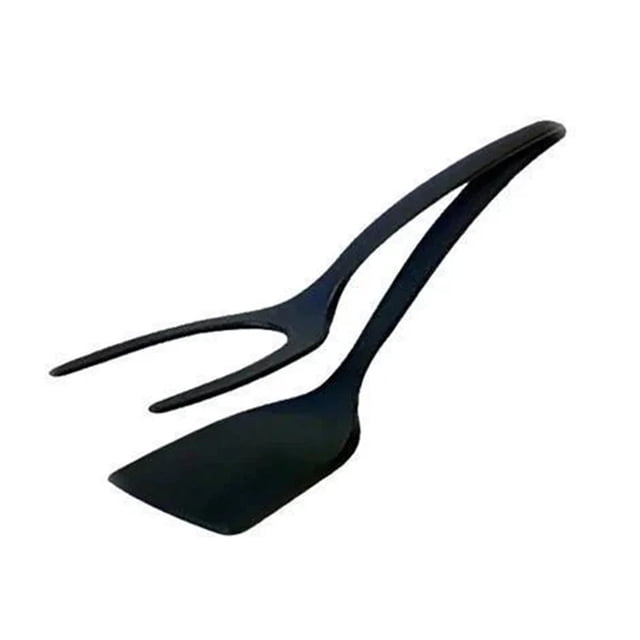 2 in 1 Kitchen Tool for Frying Eggs Pancakes & Toasting–Multi Functional Spatula and Tongs