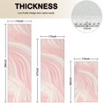 thumbnail image 4 of Pink Gold Wave Marble Kitchen Rugs Sets Of 3,Kitchen Runner Rugs Non Skid Washable,Decorative Kitchen Floor Mats for Kitchen,Sink,Laundry,17"x30"+ 17"x47" + 17"x59", 4 of 6