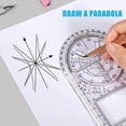thumbnail image 4 of Nueva regla geométrica multifuncional, regla de dibujo, plantilla de dibujo geométrico, herramienta de medición, reglas de plástico para material escolar y de oficina., 4 of 5