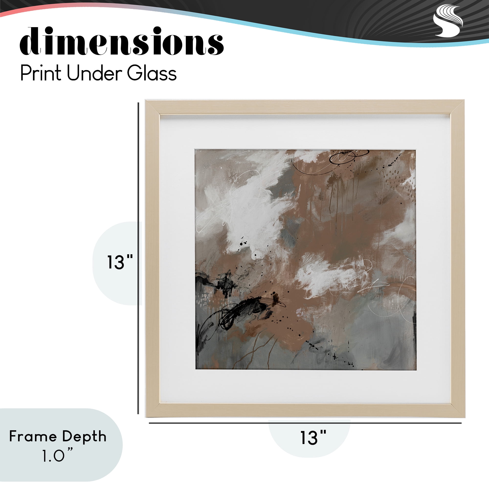 Stupell Industries Brown & Grey Brushwork Birch Framed Print Under Glass, design by Ruth Fromstein