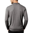 thumbnail image 5 of Garbnen Ribbed Men Polo Shirts Long Sleeve Golf Shirts for Men Collared Stretch Fall Winter Casual Sports Mens Workout Shirt Gray M, 5 of 8