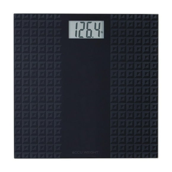 Accuweight 400 lb Digital Glass Scale in Black
