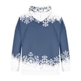 thumbnail image 4 of Men’s Pullover Hoodie with Reindeer and Snowflake Print Holiday Theme Long Sleeve Hooded Sweatshirt Casual Fit Navy 3XL, 4 of 4