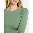 thumbnail image 4 of No Boundaries Crewneck Tee with Long Sleeves, Women's & Women's Plus XXS-4X, 4 of 5