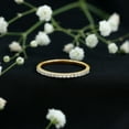 thumbnail image 3 of Rosec Jewels Moissanite Half Eternity Ring for Women - Stackable Ring - D-VS1 Quality Certified, 18K Yellow Gold, US 9.00, 3 of 9