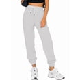 thumbnail image 3 of Sweatpants Women Fall Fashion Baggy Joggers Workout Lounge Comfy High Waisted Athletic Sweat Pants Light Grey XXXL, 3 of 7