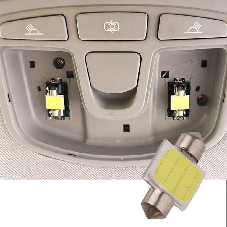 1x C10W C5W LED COB Festoon 31mm 36mm 39mm 41/42mm 12V White Bulbs for Cars 12smd 6500K Light License Reading Interior U9w8