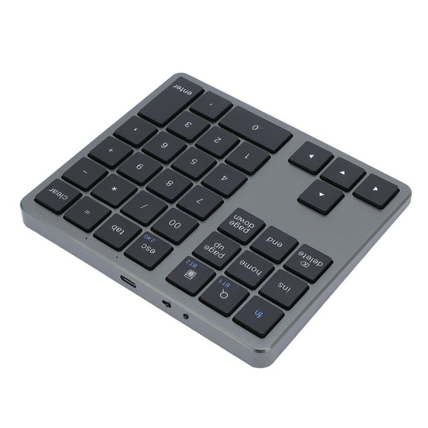 Y 2.4g teclado numérico inalámbrico para computadoras portátiles, computadoras PC MacBooks & Tablets, Número Portátil de Doble Modo Recargible 35 Teclas para W,