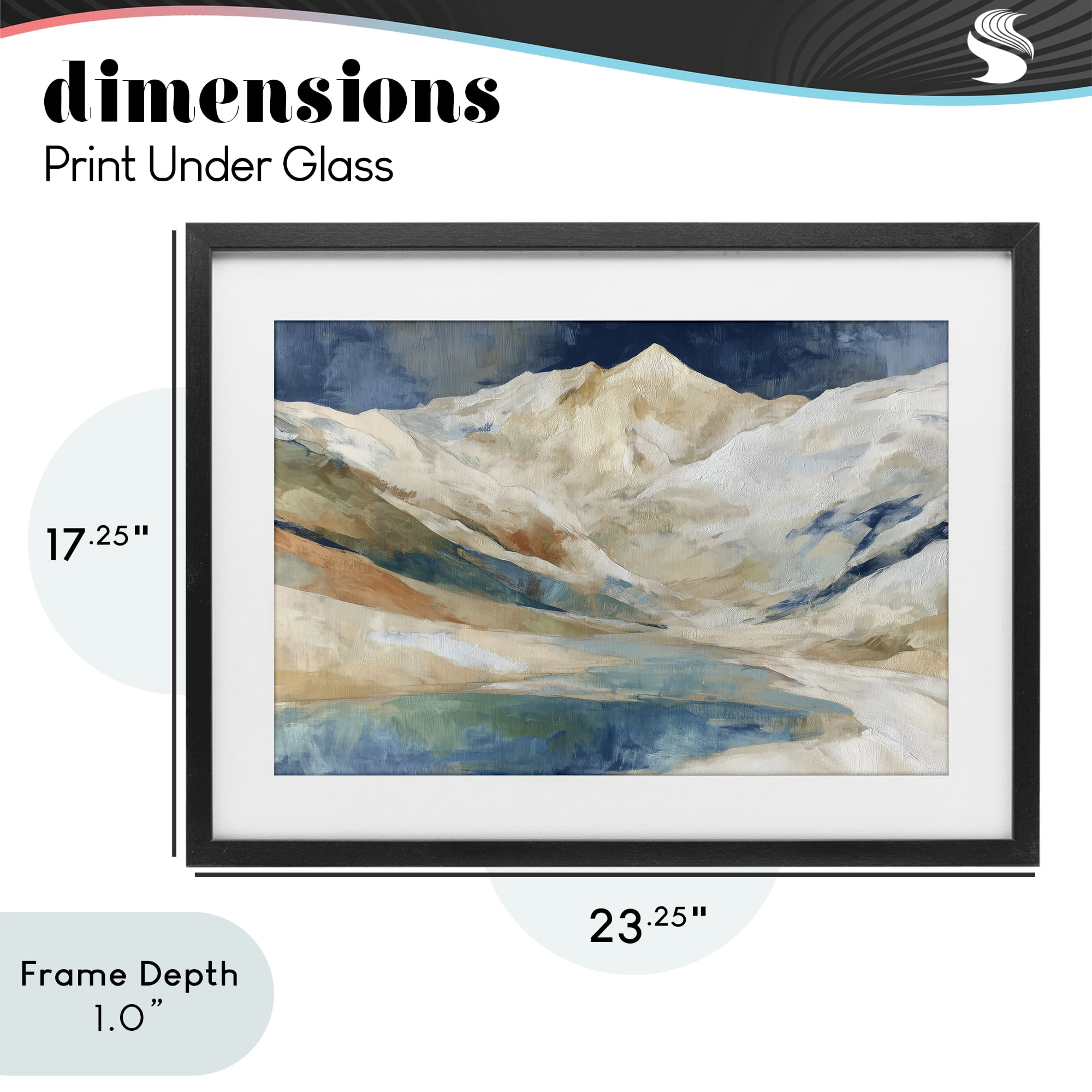 Stupell Industries Glacial Valley in Alaska Range Black Framed Print Under Glass, design by Chromatic Storm Studio