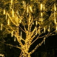 thumbnail image 2 of Morttic Meteor Shower Lights Outdoor, 19.7 Inches 8 Tubes 288 LED Snowfall Lights, Waterproof Meteor Christmas Lights, Hanging Falling Rain Lights for Tree Bushes Holiday Party Xmas Decoration, 2 of 6