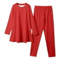 thumbnail image 2 of Kids Girl Clothes Red Girls Dress Long Sleeve Shirt Tops Pants Set Lounge Wear for Girl 7-8 Years Dresses for Girls, 2 of 4