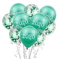 thumbnail image 2 of 10 globos con números y confeti, 4 colores, para decoración de cumpleaños y Navidad. Verde, 2 of 7