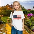 thumbnail image 5 of ZACPNCV Shirts for Kids Boys Girls Summer Crewneck USA Flag Graphic Short Sleeve Casual 4th of July Shirt Patriotic Tee Blouses White 4-5 Years, 5 of 9