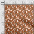 thumbnail image 1 of oneOone Georgette Viscose Rust Brown Fabric Christmas Sewing Material Print Fabric By The Yard 42 Inch Wide, 1 of 4