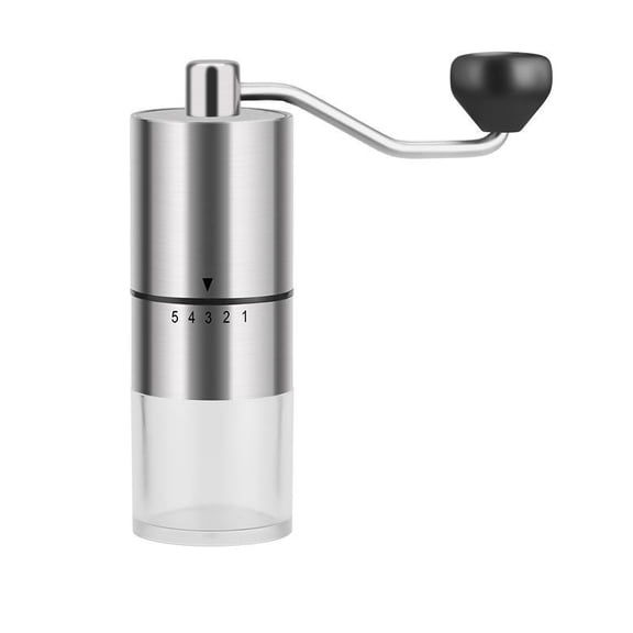 Manual Coffee Grinder with Adjustable Settings, Stainless Steel Hand Coffee Bean Grinder for Espresso & Drip Coffee